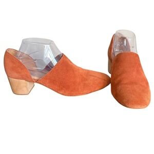 Madewell The Kirstie Lowcut Bootie in Suede Rust Burnt Orange Size 9 (MSRP $168)